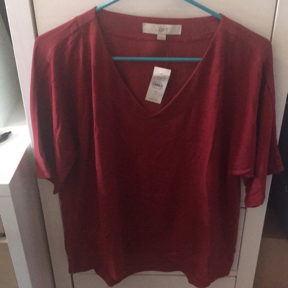 New with Tags LOFT Burnt Orange Top